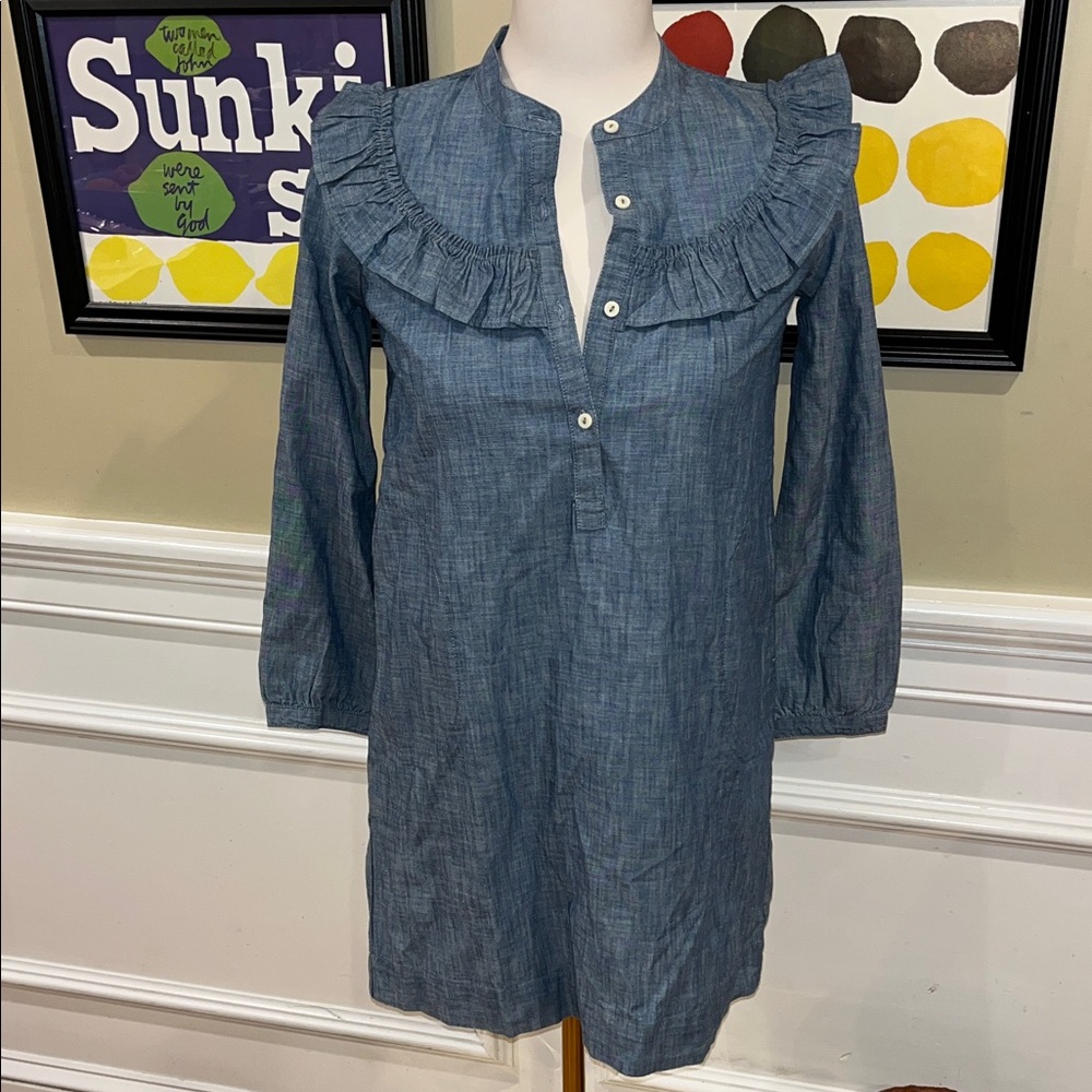 Crewcuts Chambray Button-Up Dress